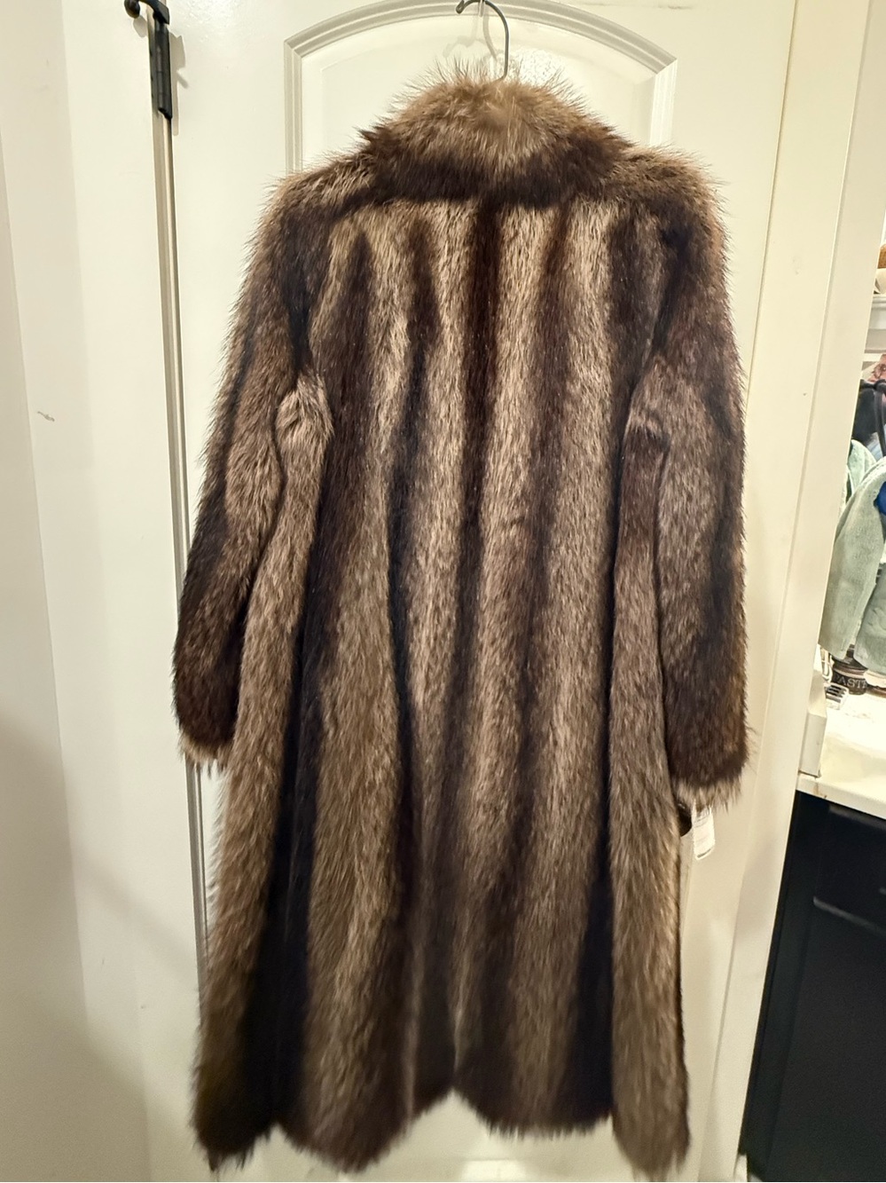 Vintage Genuine Raccoon Fur Full Length Coat Yudofsky Fur & Leather - Picture 12 of 16